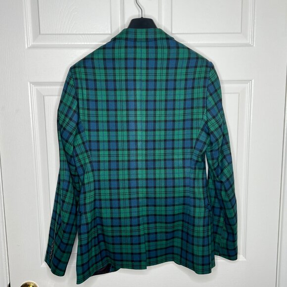 ASOS Green and Blue Plaid Blazer - Picture 6 of 7